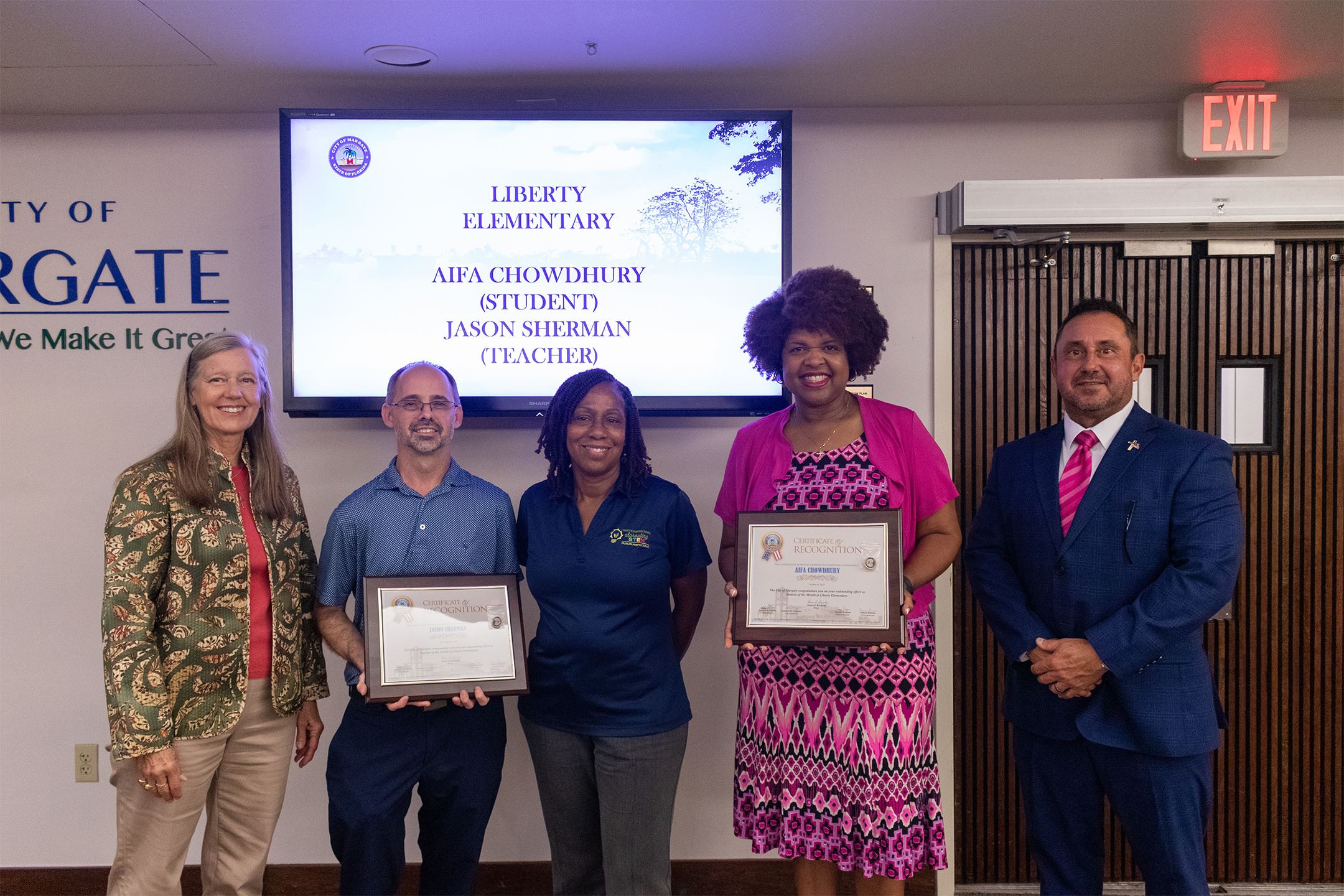 Liberty Elementary, Aifa Chowdhury and Jason Sherman