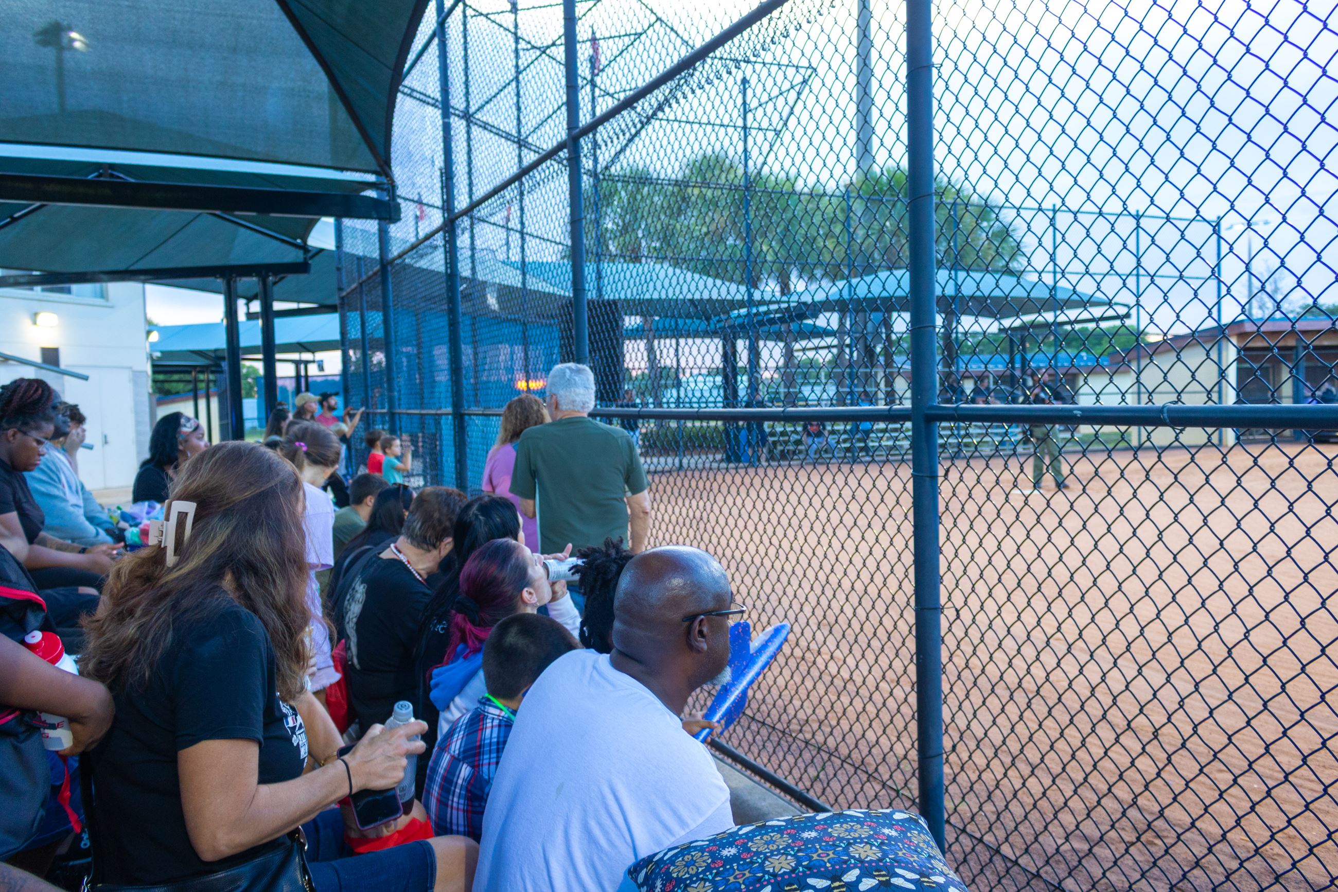 Onlookers watch the Margate and Coconut Creek Police K9 demonstrations at the Margate Sports Complex