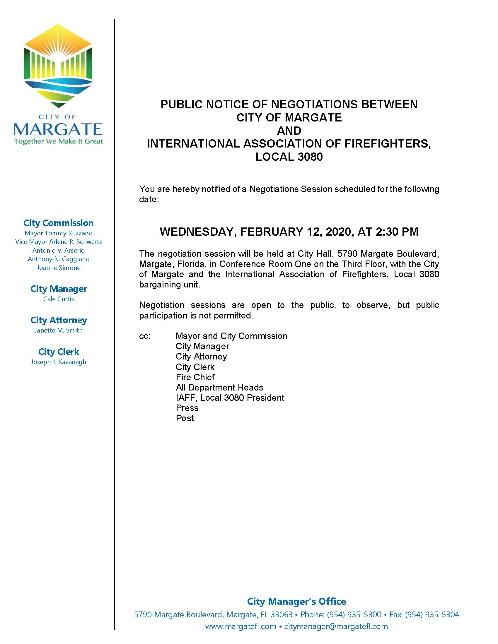 IAFF Negotiations February 12